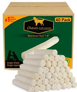 lot 13149 image: Golden Chews Retriever Roll Dog Chews 7-8 Inch Extra Thick 40 Pack