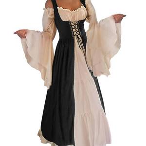 lot 14168 image: ABaoWedding Womens Medieval Renaissance Chemise Dress SmallMedium BlackIvory