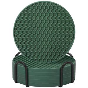lot 14170 image: TWTLi Silicone Coasters with Holder Non-Slip Green