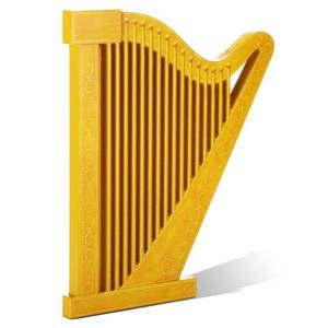 lot 14175 image: Boao Angel Harp Costume Prop Wooden Gold Halloween Accessory
