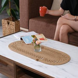 lot 14182 image: Home Turko Oval Jute Table Runner 11.8 x 27.5 Woven Braided Natural