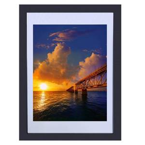 lot 14184 image: TeinJin Solid Wood Picture Frame 10x14 Black with 8.5x11 Mat