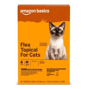 lot 14203 image: Amazon Basics Topical Flea Treatment for Medium Cats 5-9 Lbs, 6-Count