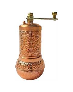 lot 14210 image: Airobazar Handmade Turkish Brass Pepper Salt Spice Grinder Mill 4 Inch Copper