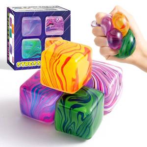 lot 14212 image: Yooshi Squishy Fidget Toys Stress Cubes 4 Pack Slow Rising 1.18 Inch