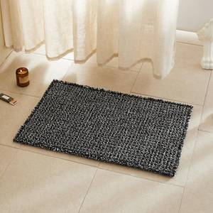 lot 14223 image: TYUU Waffle Bath Mat Non Slip 30x20 Black & White