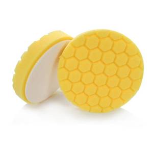 lot 14260 image: Chemical Guys Hex-Logic Heavy Cutting Pad Yellow 5.5 in for 5 in Plates