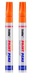 lot 14266 image: Craiiby Orange Paint Markers 2 Pack Oil-Based Waterproof Permanent Paint Pens