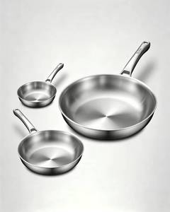 lot 19089 image: VocVoi Tri-Ply Stainless Steel Pan Set, 81012 Inch
