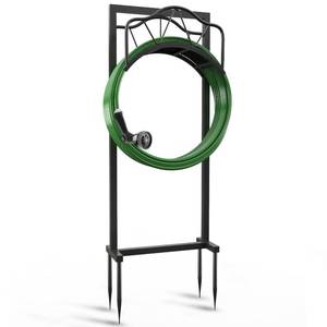 lot 19101 image: Breeze Touch Garden Hose Holder Freestanding 4-Spike 150FT Capacity