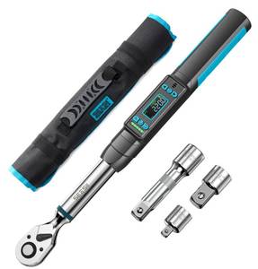 lot 19115 image: Seesii Digital Torque Wrench 38 0-162 ft-lb0-220 N�m �2% Accuracy