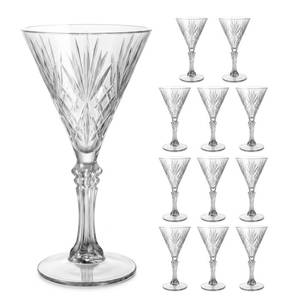lot 19117 image: Prashent Plastic Martini Glasses 4.7oz Disposable Cocktail Cups 12 Pcs