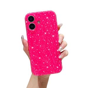 lot 20297 image: FABSPARK Glitter Case for iPhone 16 Hot Pink