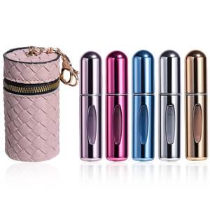 lot 20321 image: JPNK Refillable Mini Perfume Atomizer Bottle with Keychain Pouch