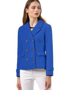 lot 20332 image: Allegra K Womens Short Pea Coat Double Breasted Notched Lapel Large  Retail $131.38