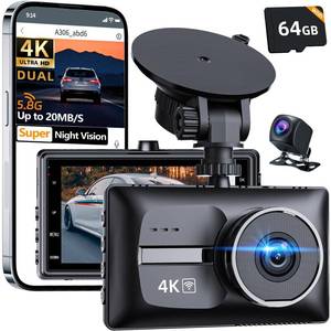 lot 20352 image: Pahaa Dash Cam 4K Front and Rear X18 with 64GB Card