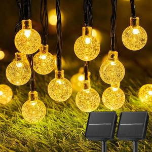 lot 20356 image: Brightown Solar String Lights Outdoor 2 Pack 120 LED 72 FT