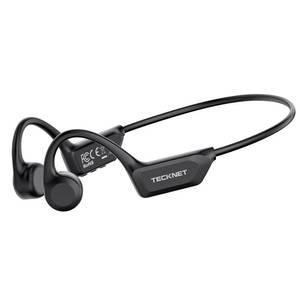 lot 20362 image: TECKNET Bone Conduction Headphones Bluetooth 6.0 Open Ear Wireless Black