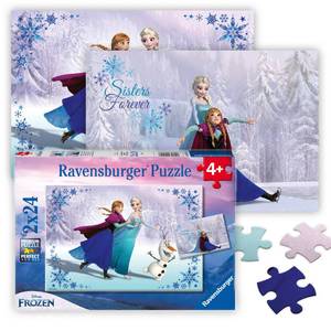 lot 20368 image: Ravensburger Disney Frozen Sisters Always 24 Piece Jigsaw Puzzle 2 Pack