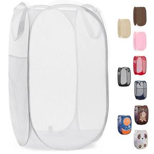 lot 1001 image: Handy Laundry Pop Up Laundry Hamper 71L Collapsible Mesh White