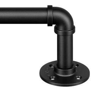 lot 1705 image: Zeerobee Curtain Rod 66-120 Inch 1 Inch Matte Black