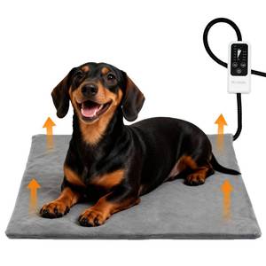lot 1718 image: BECEMURU Electric Pet Heating Pad for Dogs & Cats, Gray