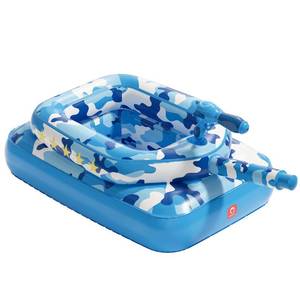 lot 1725 image: QPAU Tank Pool Float with Water Cannon 0.0138 in PVC Blue Camo
