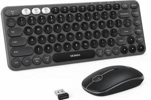 lot 1739 image: seenda Compact Bluetooth Keyboard and Mouse Combo 2.4G Black