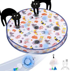 lot 2057 image: ORSDA Interactive Cat Toy Ball, Hide and Seek Pouch, 5 Mouse Holes