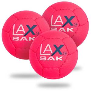 lot 2068 image: Lax Sak Soft Practice Lacrosse Balls Regulation Size Pink 3 Pack
