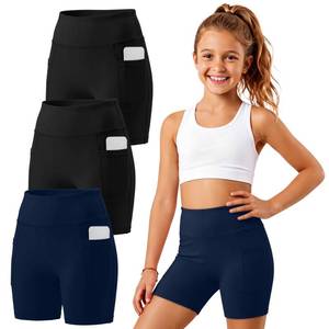lot 2291 image: Yooos Vivi Girls Biker Athletic Shorts 3 Pack 13-14 Years Black Navy Blue