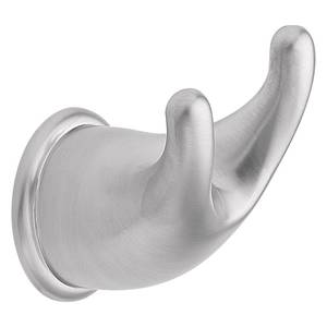 lot 2318 image: Moen Mason Robe Hook, Brushed Chrome, YB8003BC