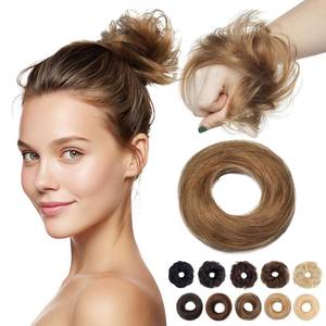 lot 2357 image: MY-LADY Messy Bun Hair Piece Human Hair Light Brown