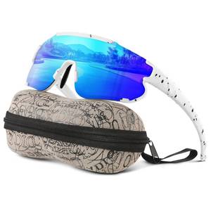 lot 2373 image: Kegrimi Kids Baseball Polarized Sports Sunglasses Iceblue 64mm