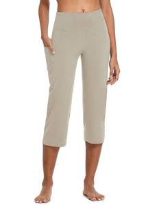 lot 2397 image: BALEAF Womens Capri Pants Wide Leg with Pockets Khaki XL