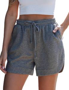 lot 2413 image: Luvamia Womens Loose Fit Sweat Shorts High Waisted Charcoal Heather X-Large