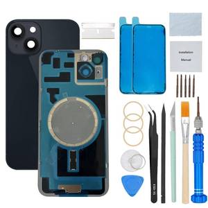lot 2445 image: Lxmfix Back Glass Cover Replacement for iPhone 14 Plus 6.7-Inch Midnight