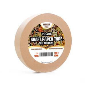 lot 2476 image: TSSART Kraft Paper Framing Tape 1 Inch x 180 Ft Brown Self Adhesive K49