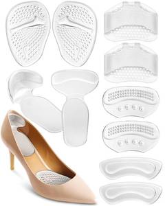 lot 2491 image: 10 Pcs High Heel Comfort Pad Inserts Silicone Shoe Insoles Clear