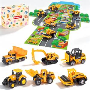 lot 2492 image: Solalalam Diecast Construction Vehicles Toy Set 6 Pieces 164 Scale