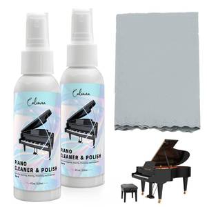 lot 2493 image: Calvana Piano Cleaner and Polish Kit 2-Pack 4 OZ x2 with Microfiber Cloth