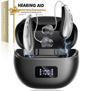 lot 2494 image: NVBOTY Rechargeable OTC Hearing Aids Black 5-Level Volume Control  Retail $349.99