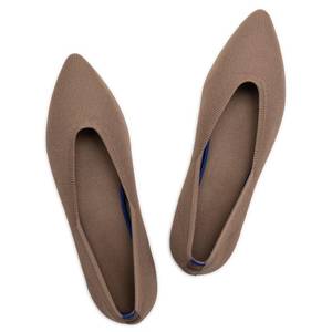 lot 5823 image: Frank Mully Womens Slip-On Pointed Toe Flats Knit Dress Shoes Brown Size 9