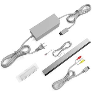 lot 5978 image: 3-in-1 Wii Sensor Bar, AC Power Adapter & AV Cable Bundle for Wii