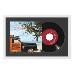 lot 5988 image: Eletecpro Vinyl Record Frame for 7 in 45 RPM EP, White, 1 Pack