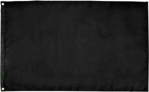 lot 5989 image: FLAGPARK Solid Black Blank Flag 3x5 Feet Nylon With Brass Grommets