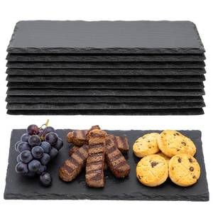 lot 5995 image: Giloaou Slate Charcuterie Boards 8 x 4 Inch 10 Pcs Dark Grey