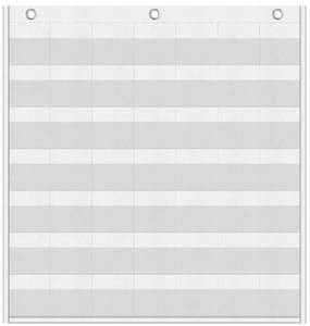 lot 6209 image: Yoink Classroom Calendar Pocket Chart 45 Pockets 25 x 24 Inch White