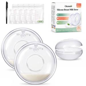 lot 6216 image: Oiomniv Breast Milk Collector Silicone Breastfeeding Shells 2.03 oz