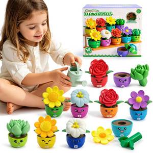 lot 6218 image: Ninigai Montessori Flower Garden Building Toy 10 Shape Number Flowers